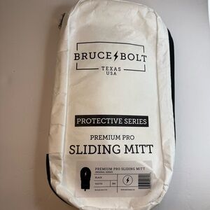 NWT Bruce Bolt Premium Pro Sliding Mitt Youth Black Protective Series Baseball